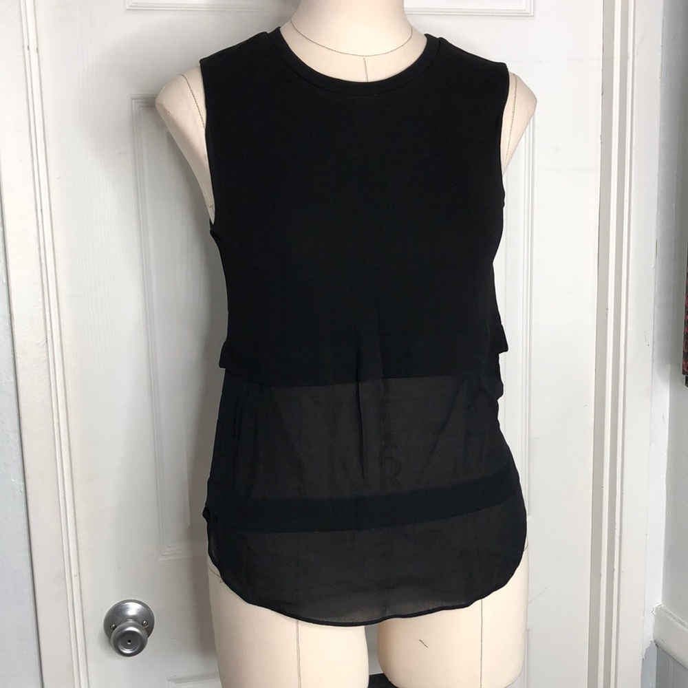 A.L.C.  Sleeveless stretch knit  sleeveless top black size 0